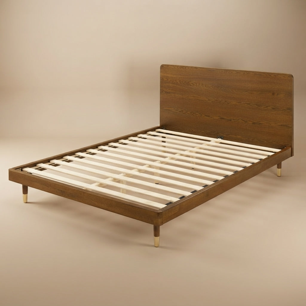Romford Walnut Rubberwood Queen Bed