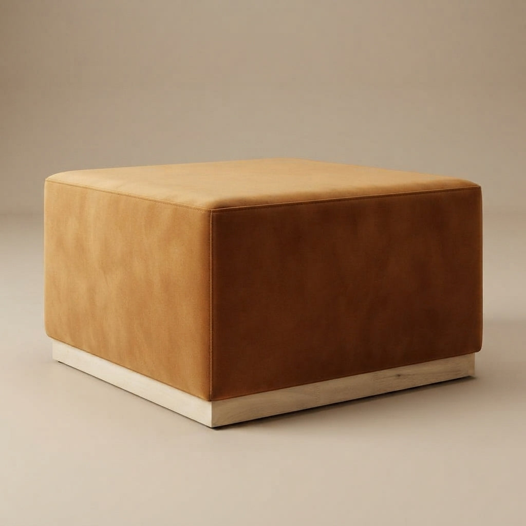 Tilden Large 28" Square Performance Velvet Upholstered Ottoman by Modway