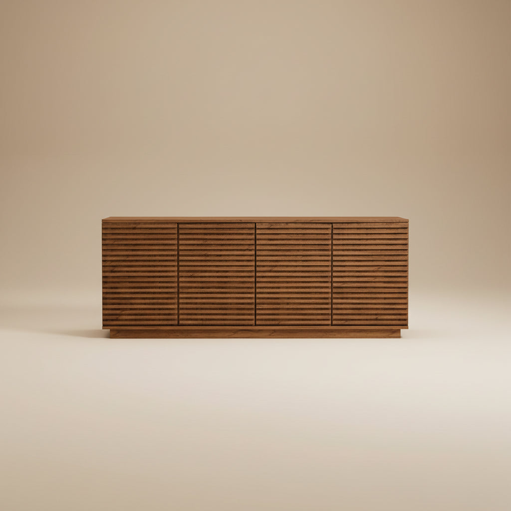 Render 4-Door Fluted Sideboard Cabinet TV Stand by Modway