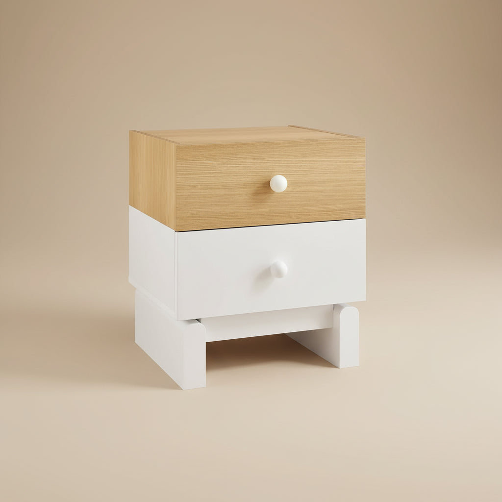 Nolia 2-Drawer Color Block Nightstand by Modway