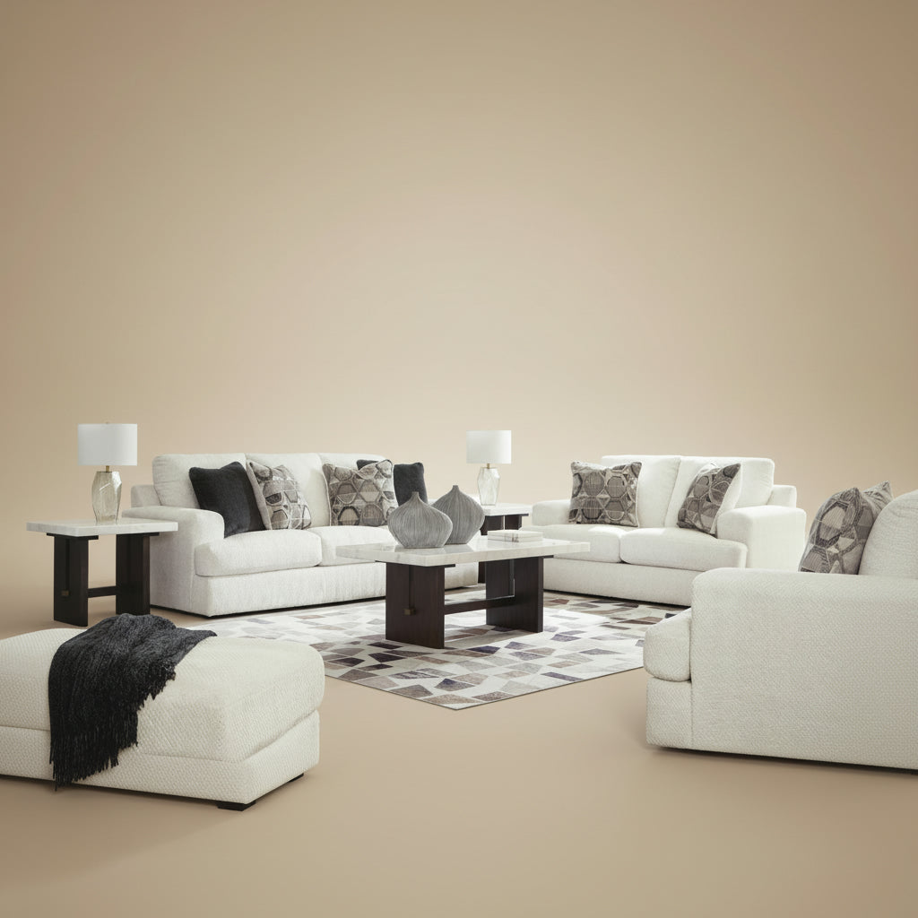 Karinne Sofa, Loveseat, Chair and Ottoman