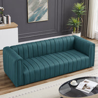 Denver Sofa (Blue Leather)