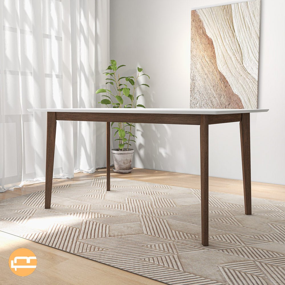 Abbott White Large Dining Table - MidinMod