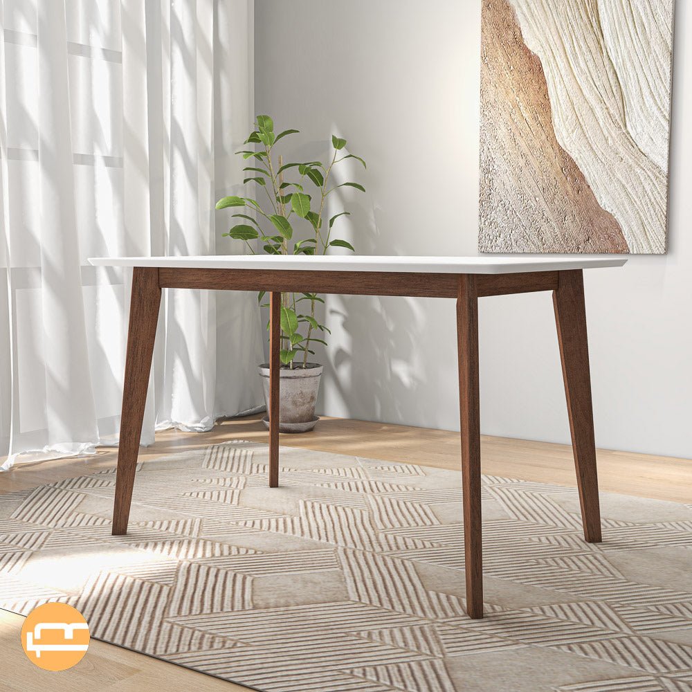 Abbott White Large Dining Table - MidinMod