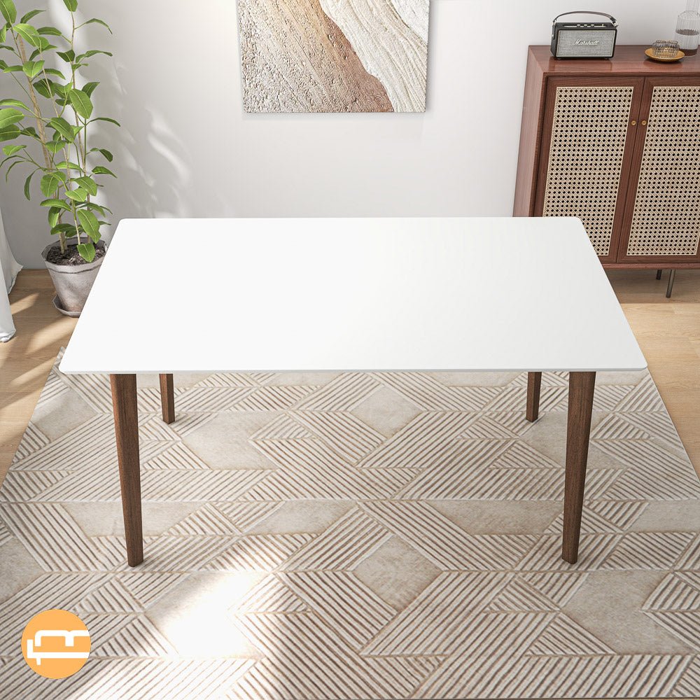 Abbott White Large Dining Table - MidinMod