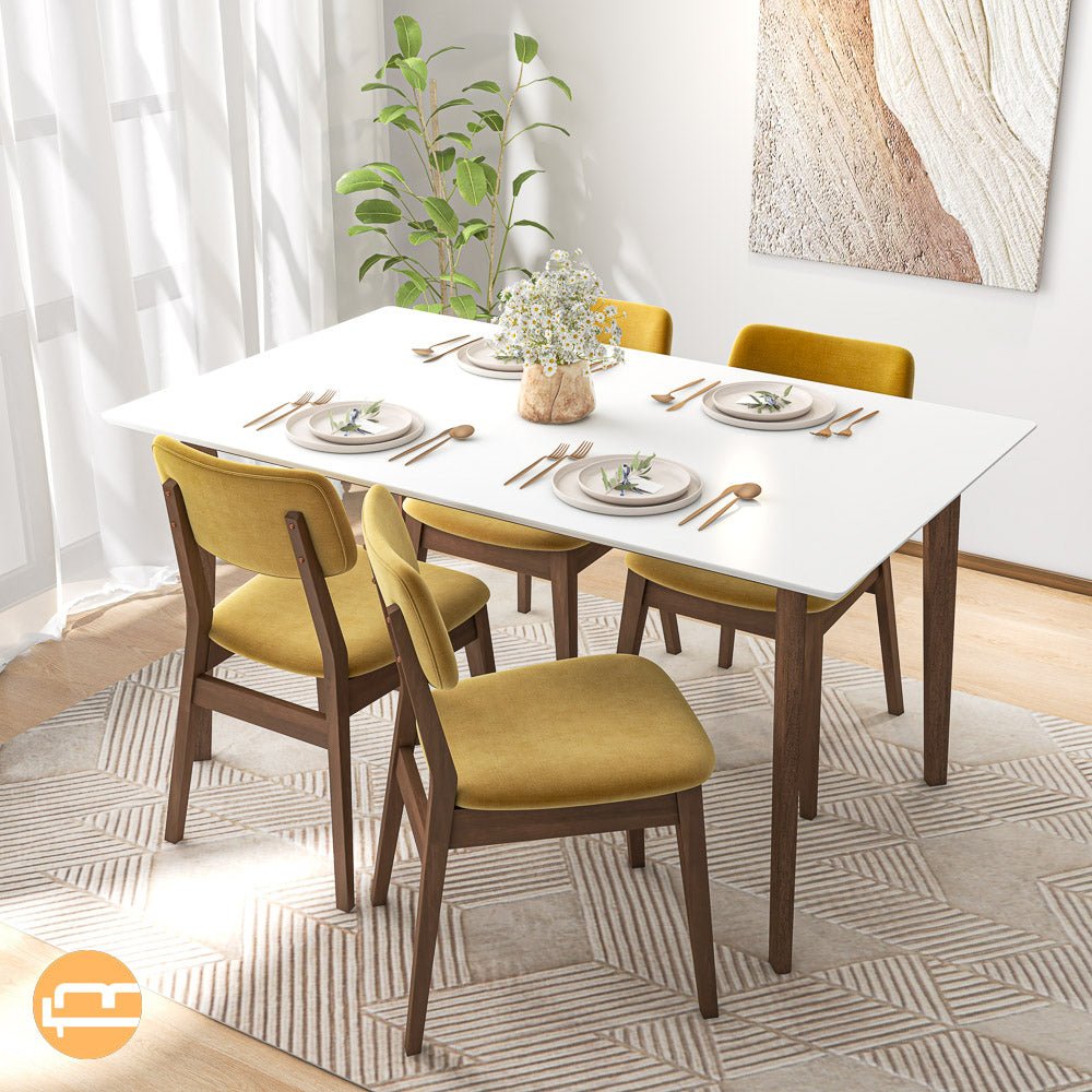 Abbott White Small Dining Table - MidinMod