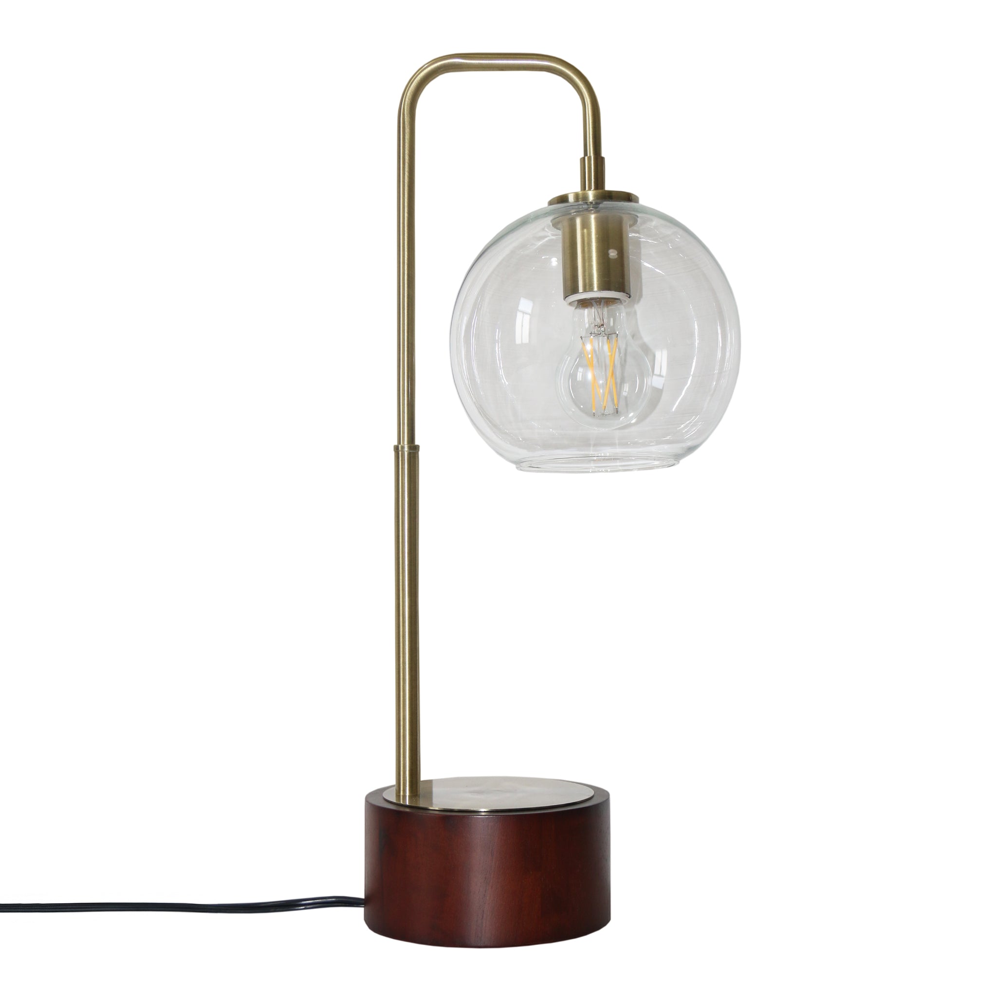 Aether Simple Glass Globe Arched Table Lamp