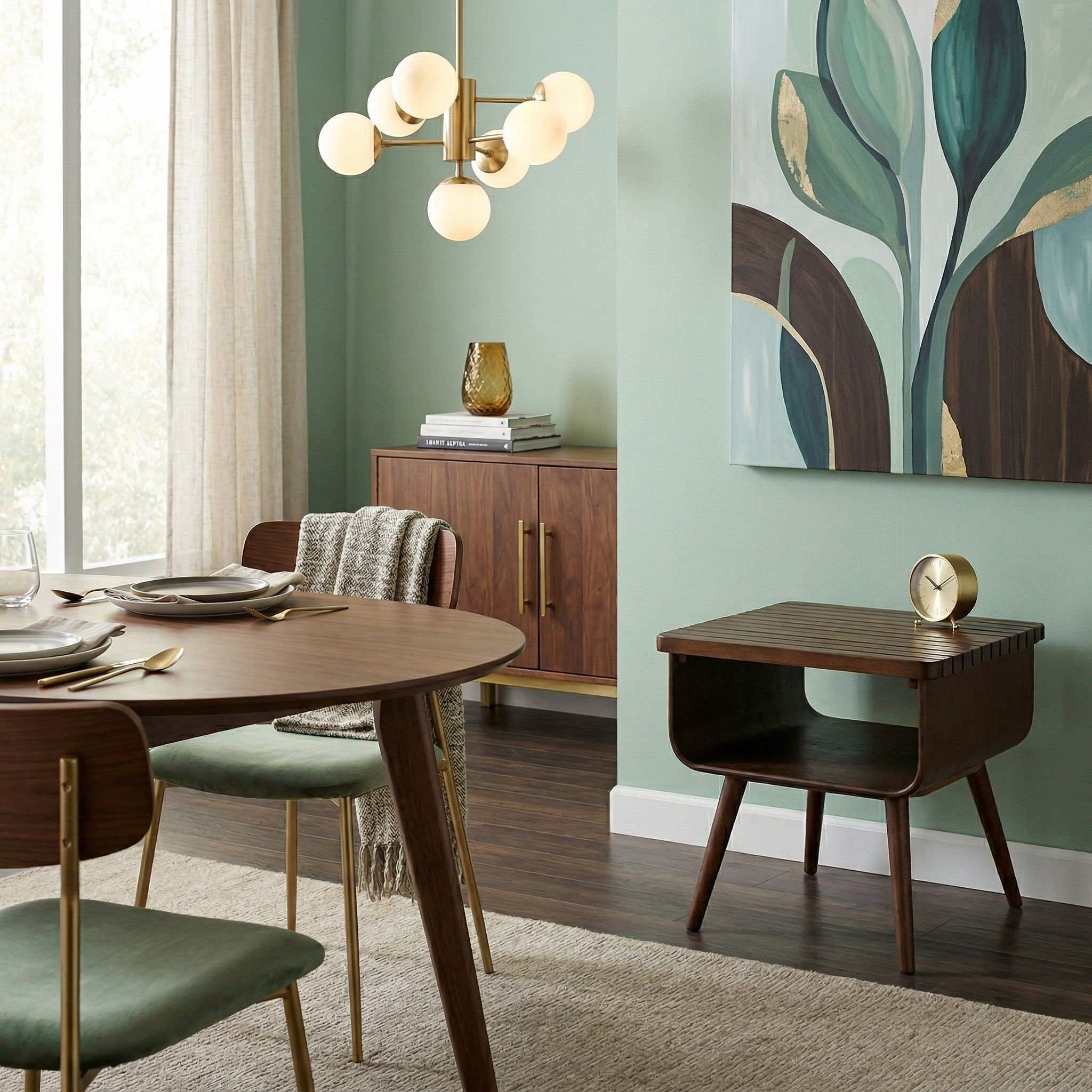 Agora Mid-Century Modern Walnut End Table - MidinMod