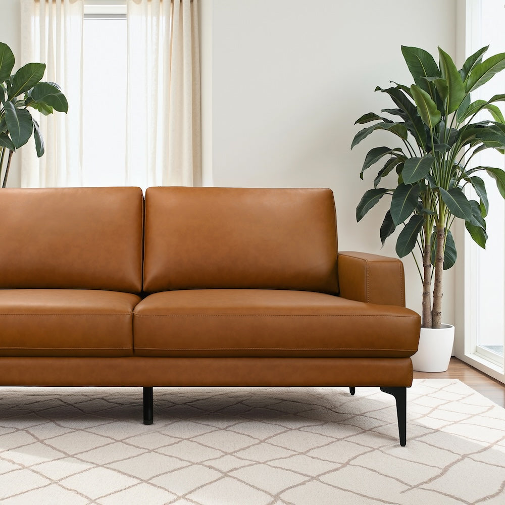 Alto Mid-Century Modern L-Shaped Vegan Leather Sectional Sofa - MidinMod