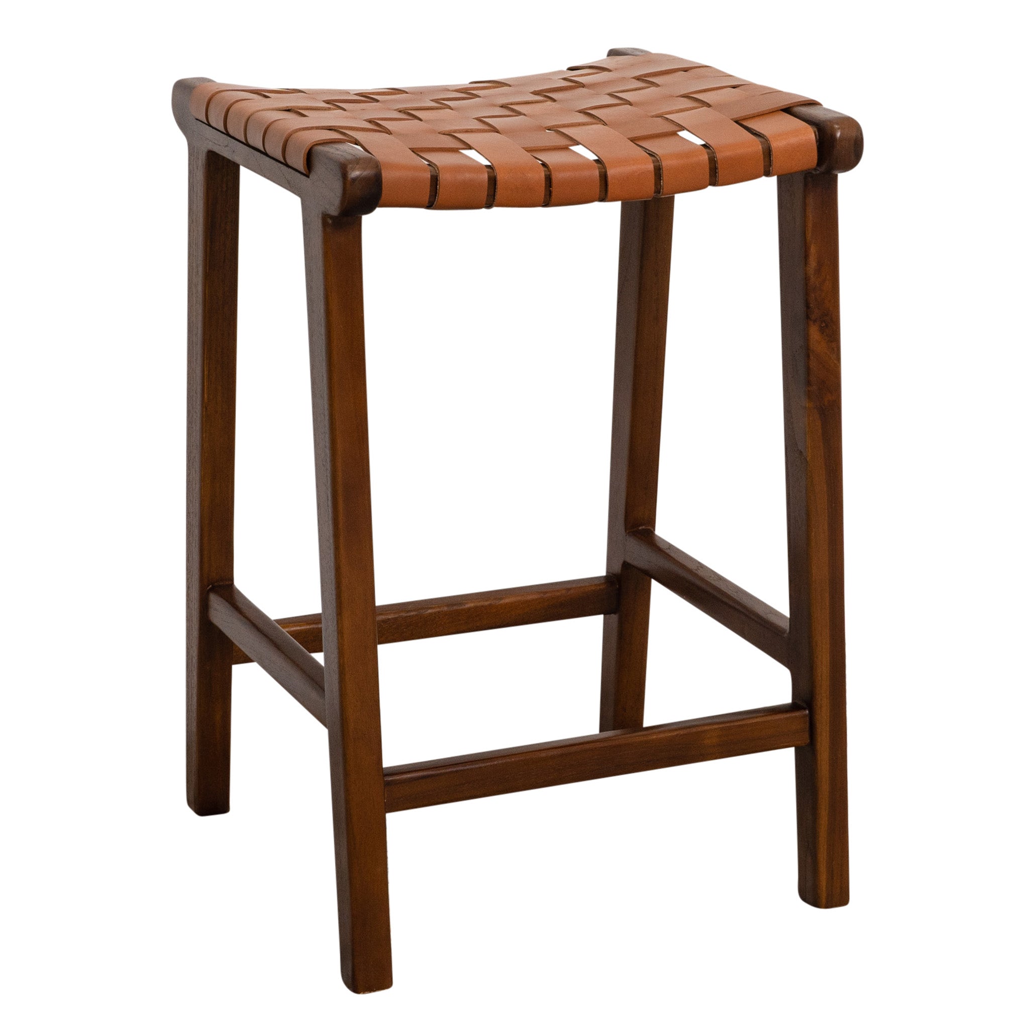 Andaman Tan Leather Counter Stool - MidinMod
