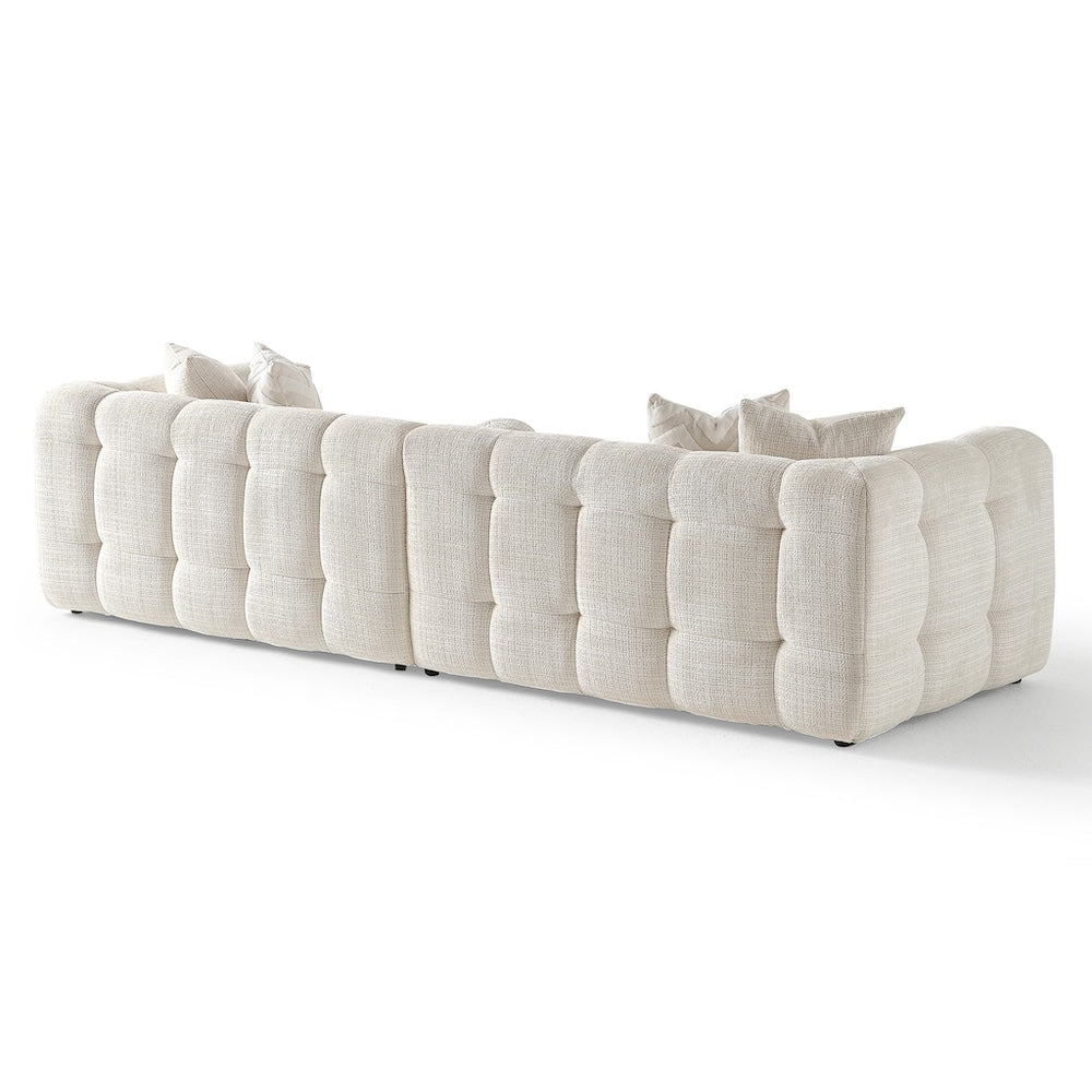 Aris Ivory Chenille Modular Sofa - MidinMod