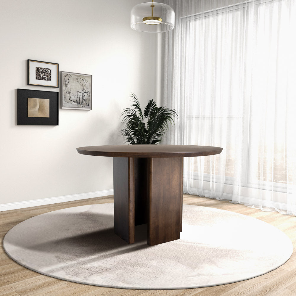 Astor Round Walnut Dining Table - Mid In Mod