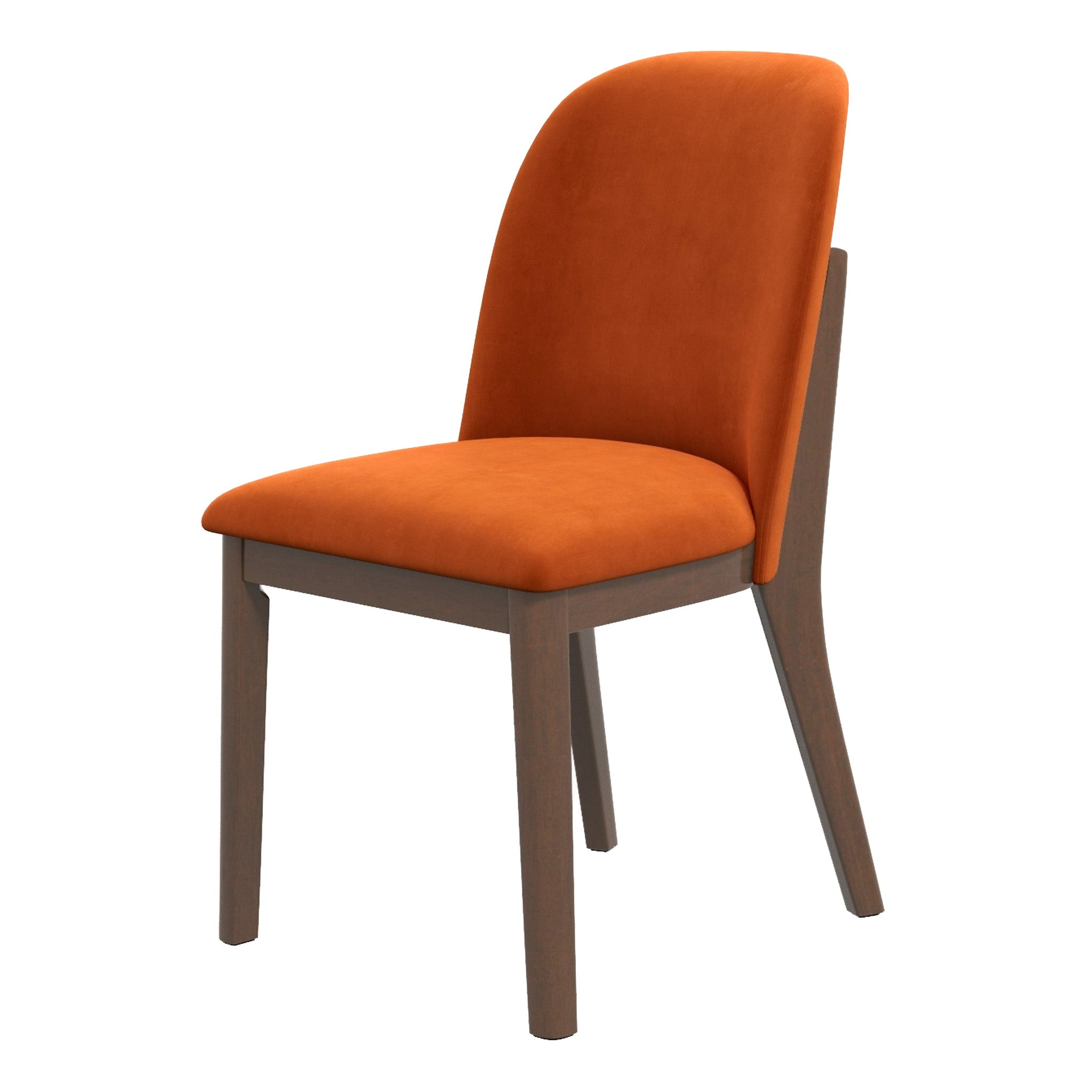 Belfast Burnt Orange Velvet Dining Chair Set of 2 - MidinMod