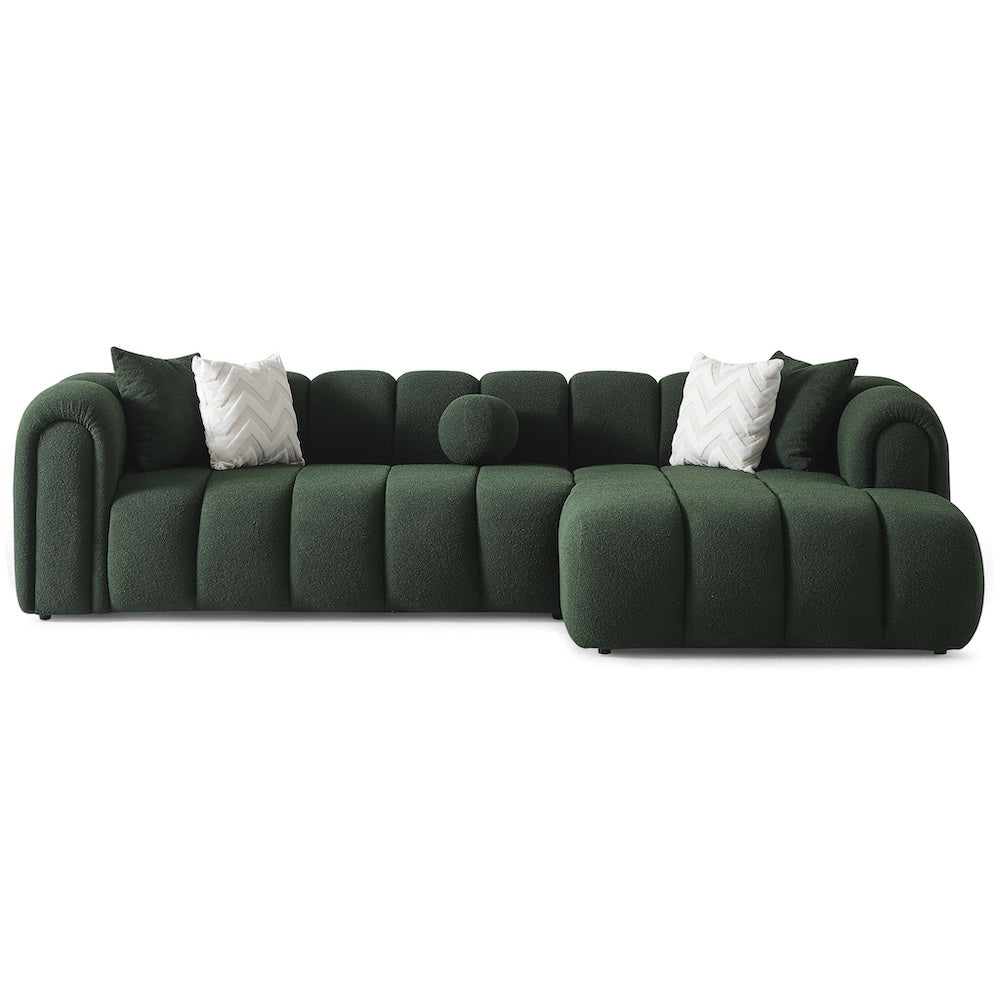 Bella Luxury Modern Tufted Boucle Sectional Couch - MidinMod