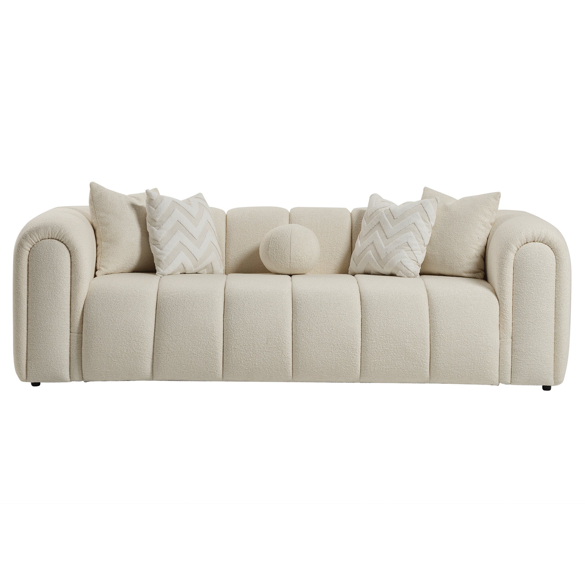 Bella Ivory Boucle Sofa - MidinMod