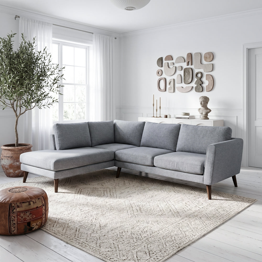 Bexley Mid-Century Modern Fabric Upholstred Left Facing Sectional Sofa | MidinMod