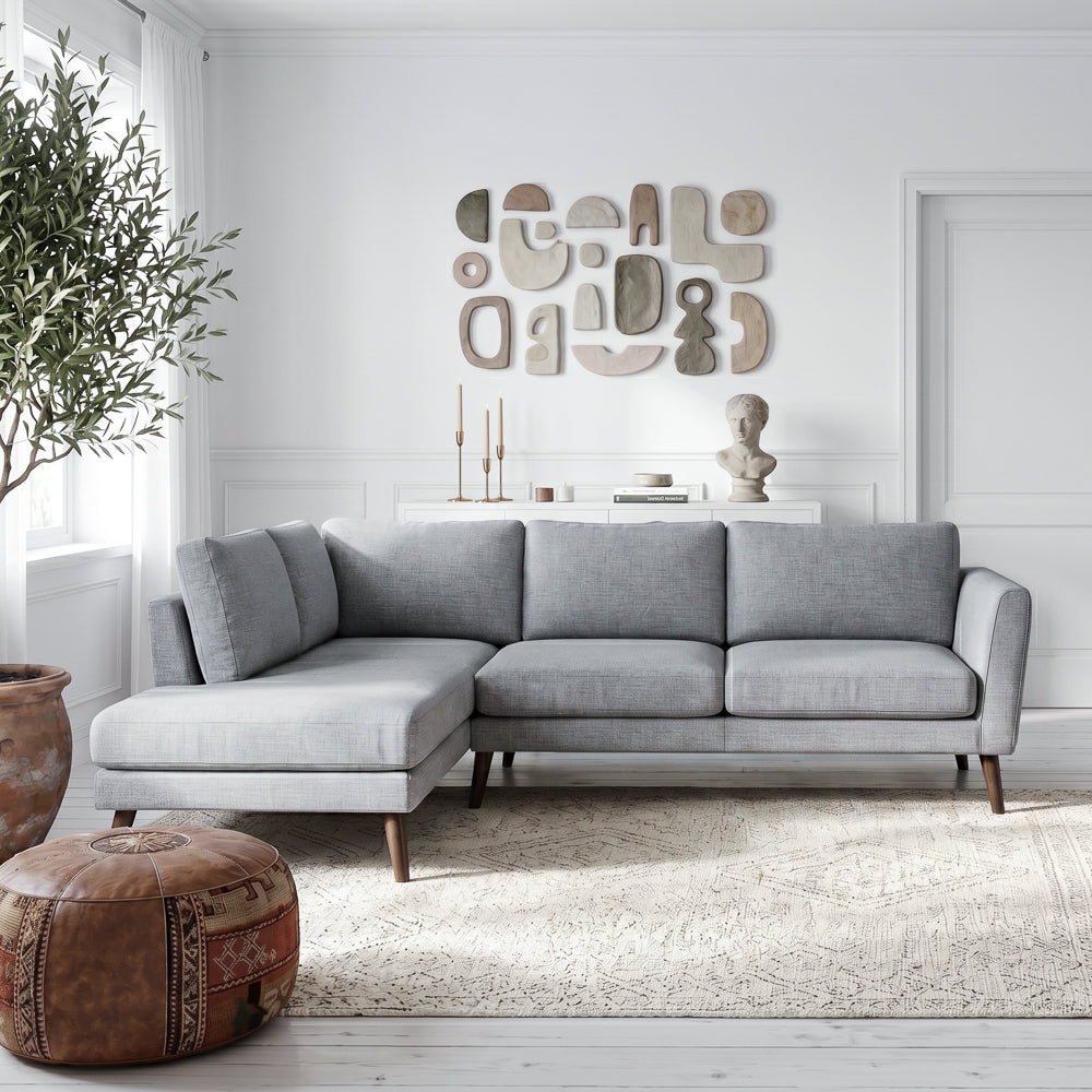 Bexley Mid-Century Modern Fabric Upholstred Left Facing Sectional Sofa | MidinMod
