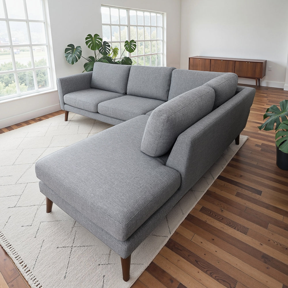Bexley Mid-Century Modern Right Facing Sectional Sofa - MidinMod