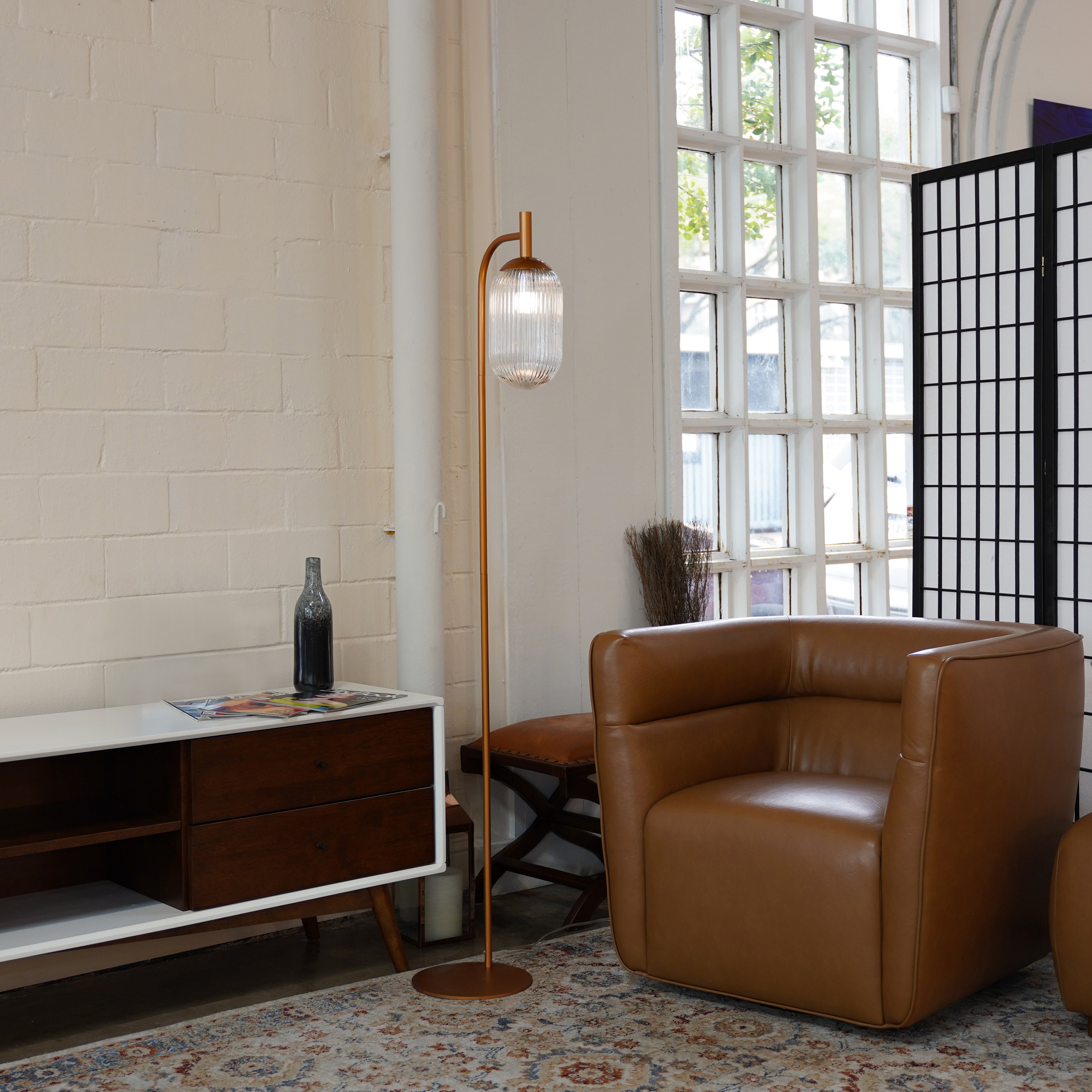 Blaze Floor Lamp - Bronze + Clear