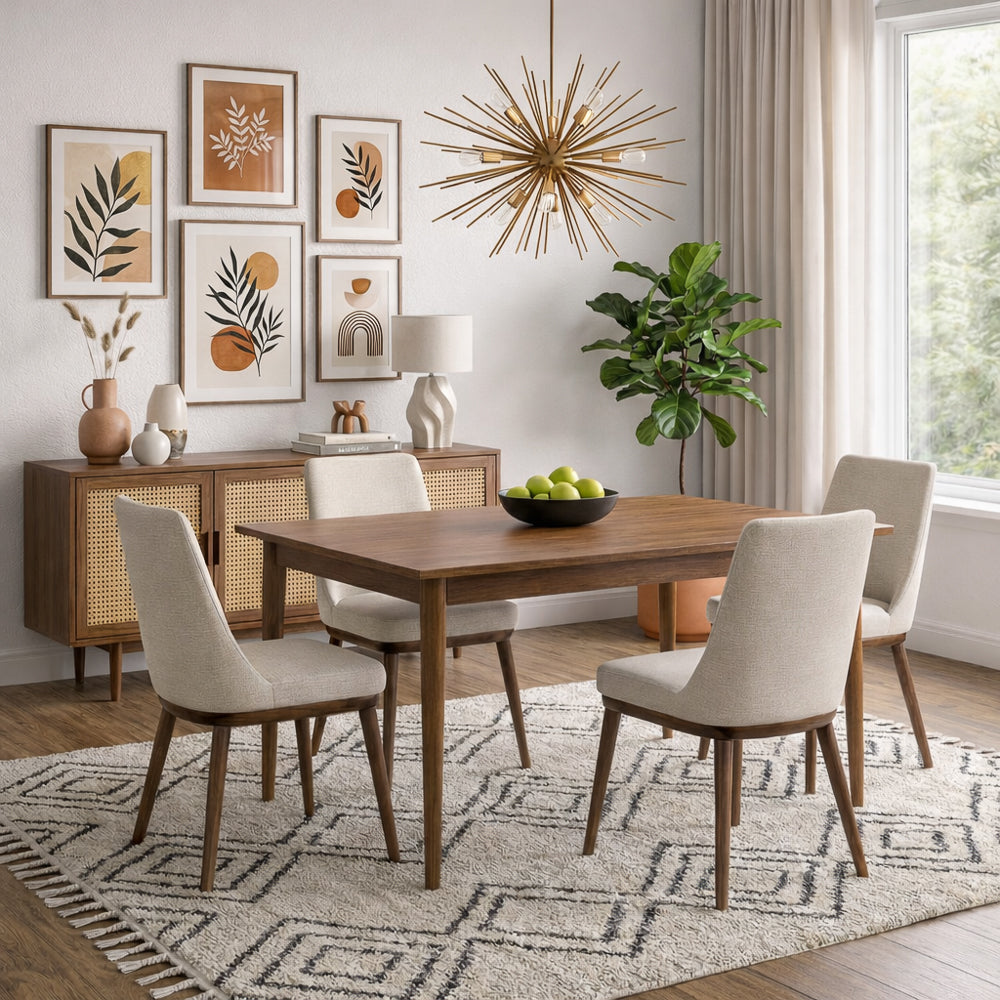 Bringhton Fabric Upholstered Modern Dining Chair | MidinMod