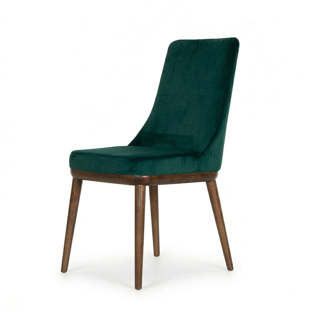 Brighton Dining Chair Emerald Green Velvet Set of 2 - MidinMod