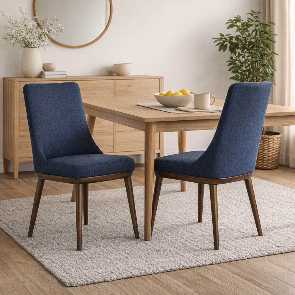 Bringhton Fabric Upholstered Modern Dining Chair Set | MidinMod