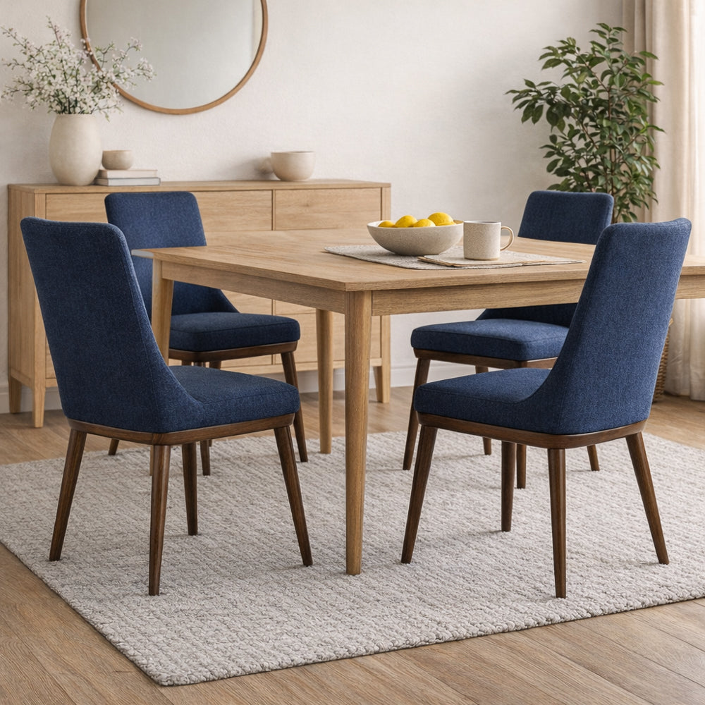 Bringhton Fabric Upholstered Modern Dining Chair Set | MidinMod