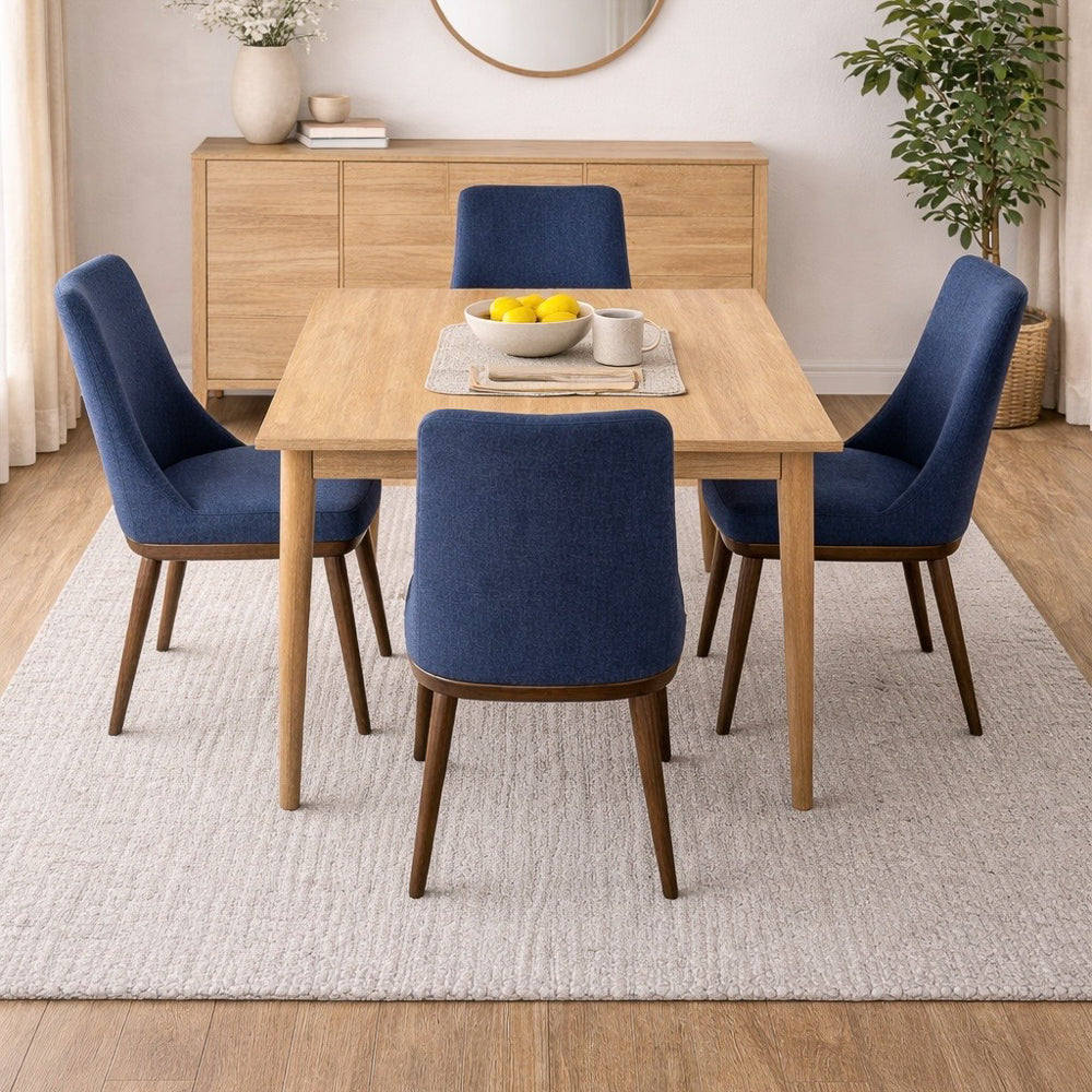 Bringhton Fabric Upholstered Modern Dining Chair Set | MidinMod