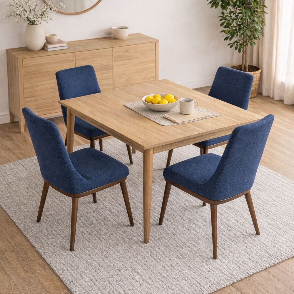 Bringhton Fabric Upholstered Modern Dining Chair Set | MidinMod
