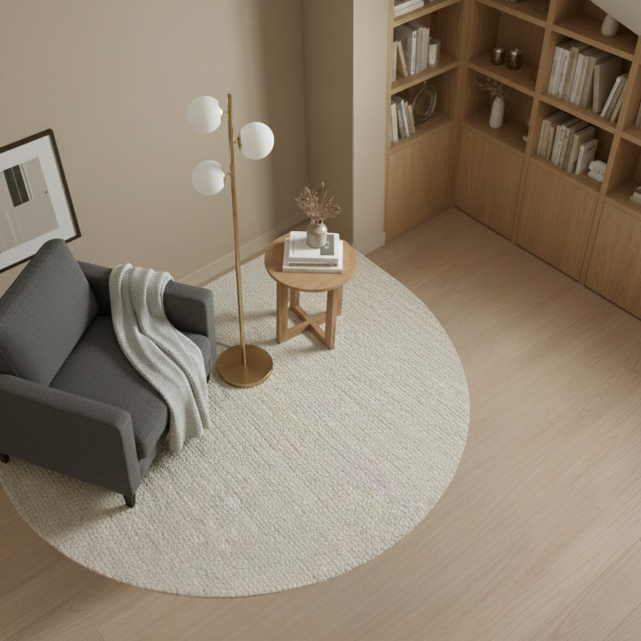 Brilliance Modern Gold Brush Floor Lamp with Opal Glass Shades | MidinMod