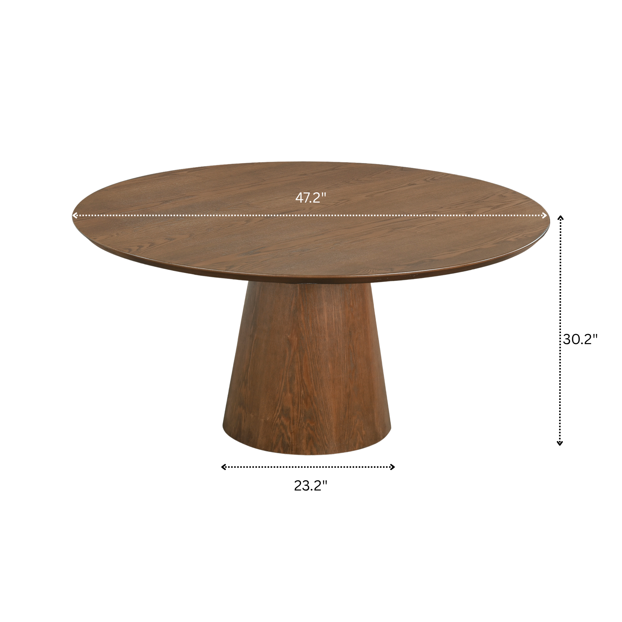 Camden Walnut Round Dining Table - Large