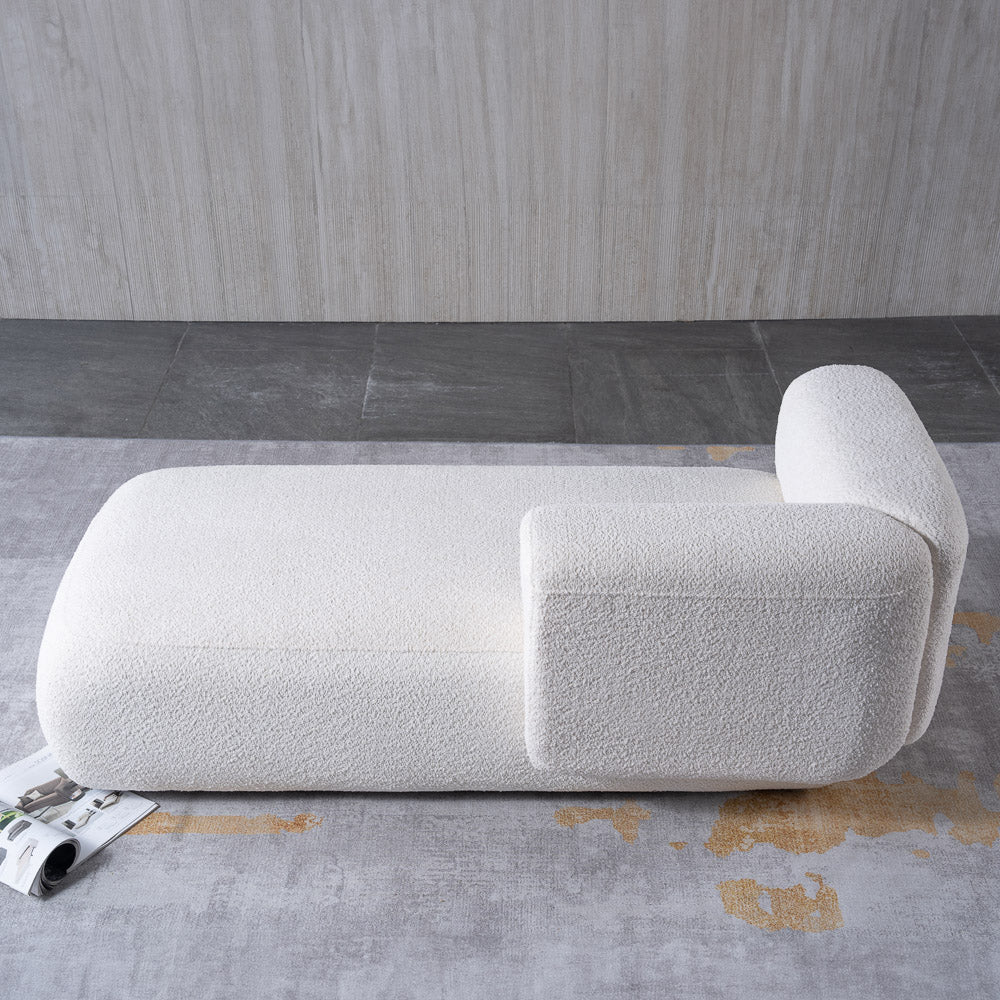 Canton Cream Boucle Chaise Lounge