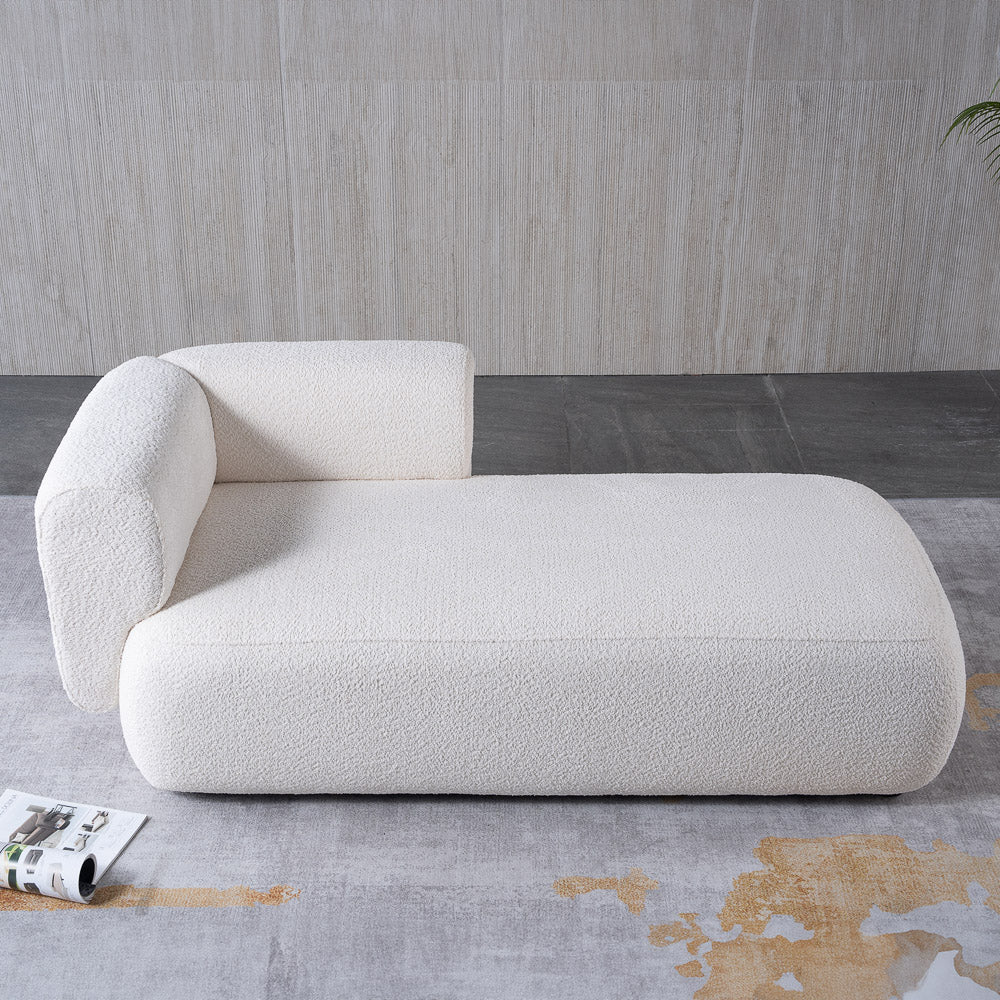 Canton Cream Boucle Chaise Lounge