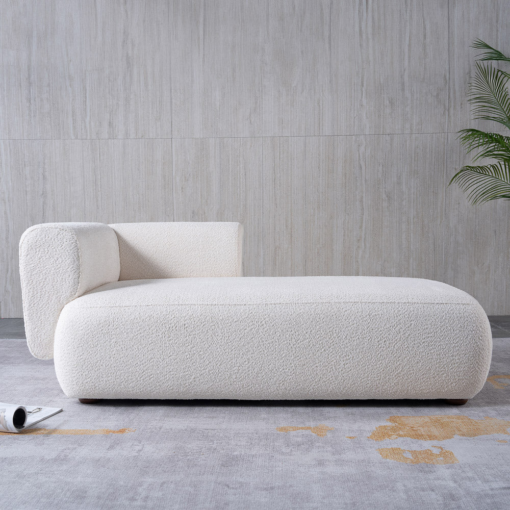 Canton Cream Boucle Chaise Lounge