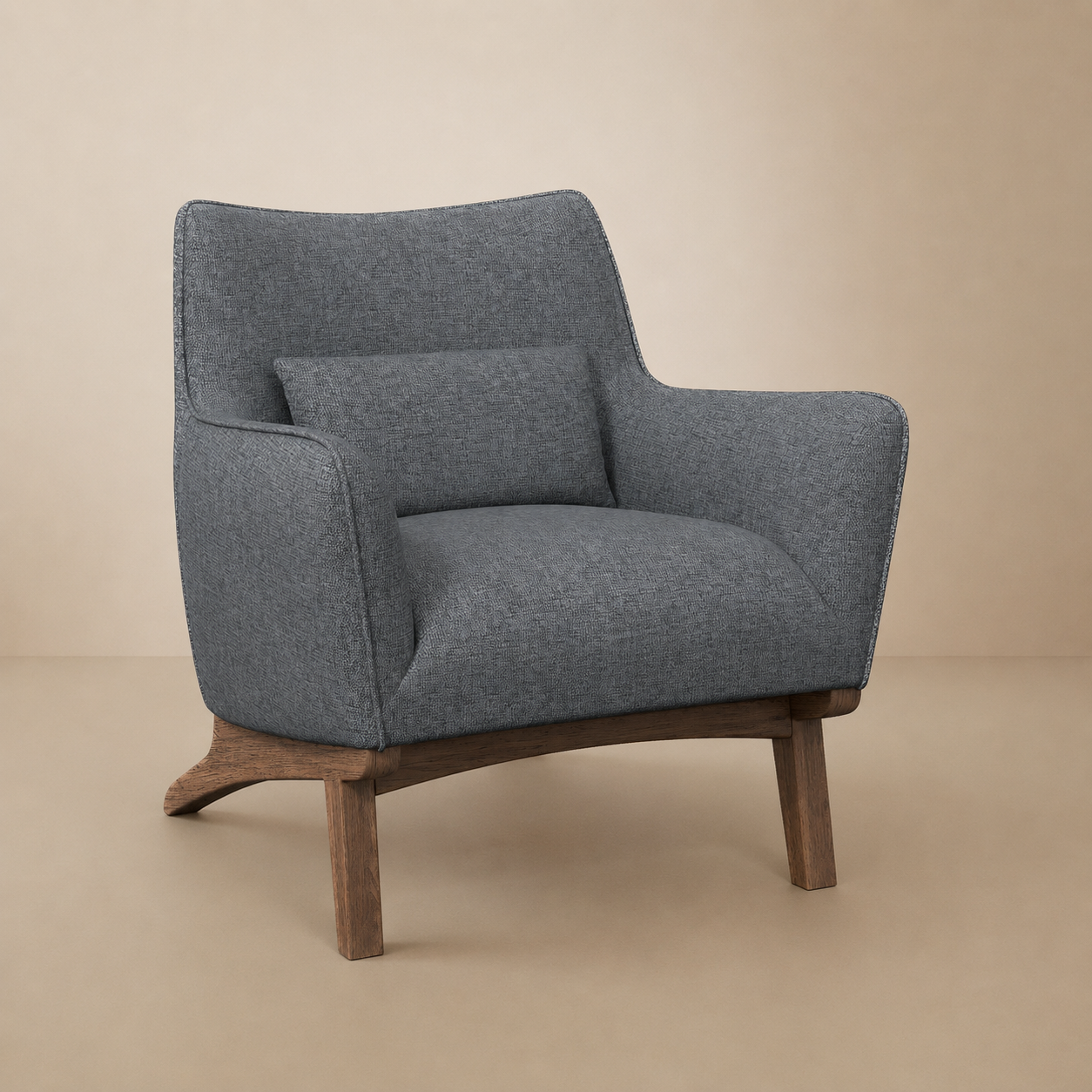 Casper Gray Fabric Lounge Chair