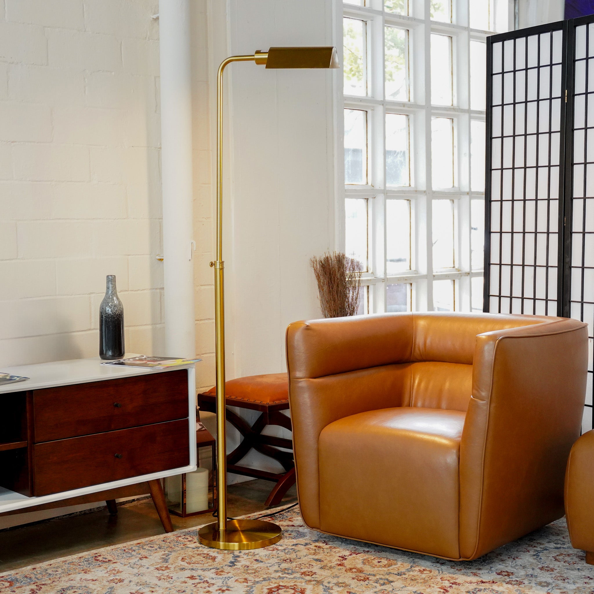 Charm Floor Lamp - Gold outer + White inner