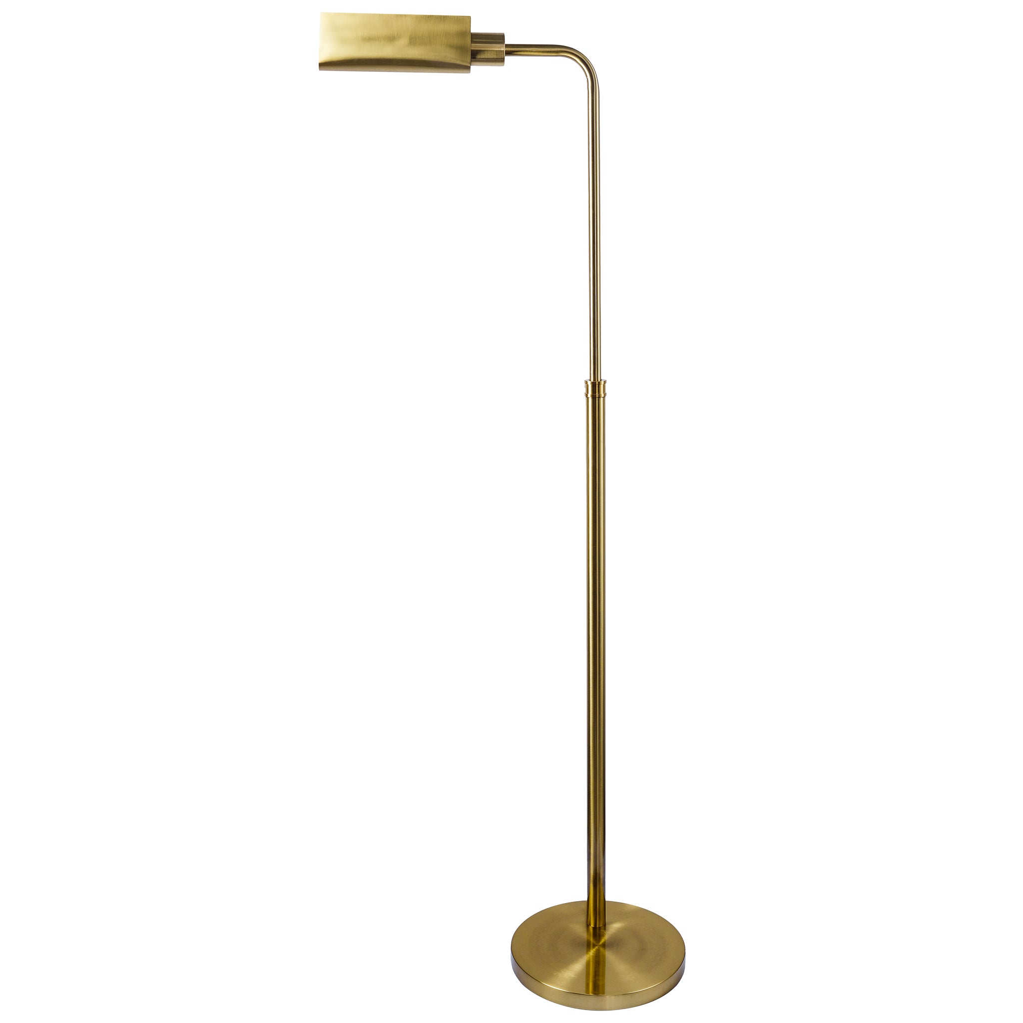 Charm Modern Gold and White Floor Lamp with Dual-Tone Metallic Shade | MidinMod