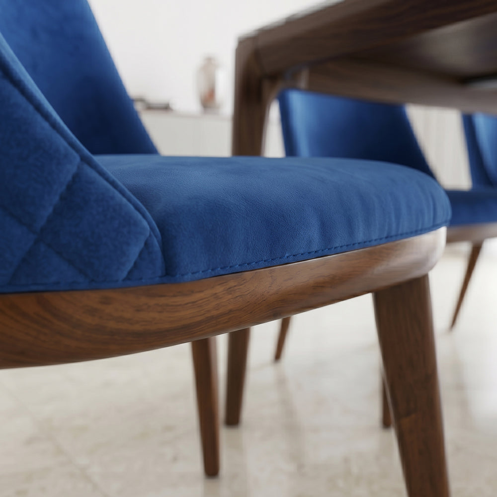 Cloud Modern Velvet Dining Chair | Solid Wood Frame & Tapered Legs | MidinMod