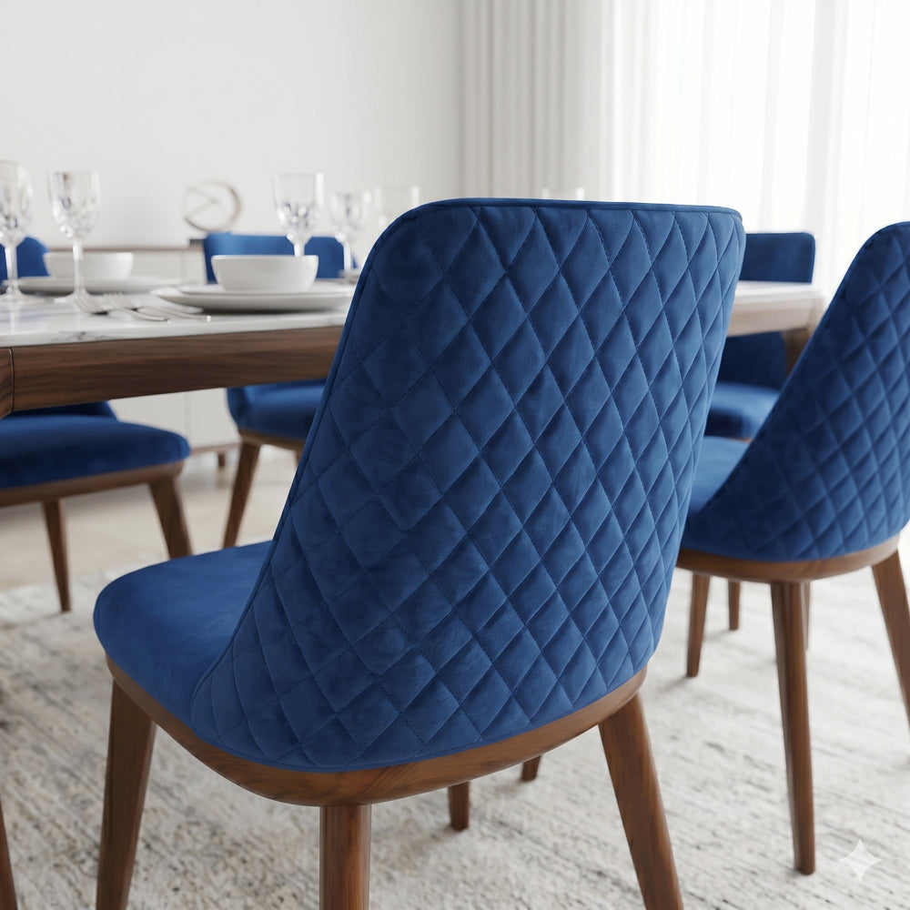 Cloud Modern Velvet Dining Chair | Solid Wood Frame & Tapered Legs | MidinMod