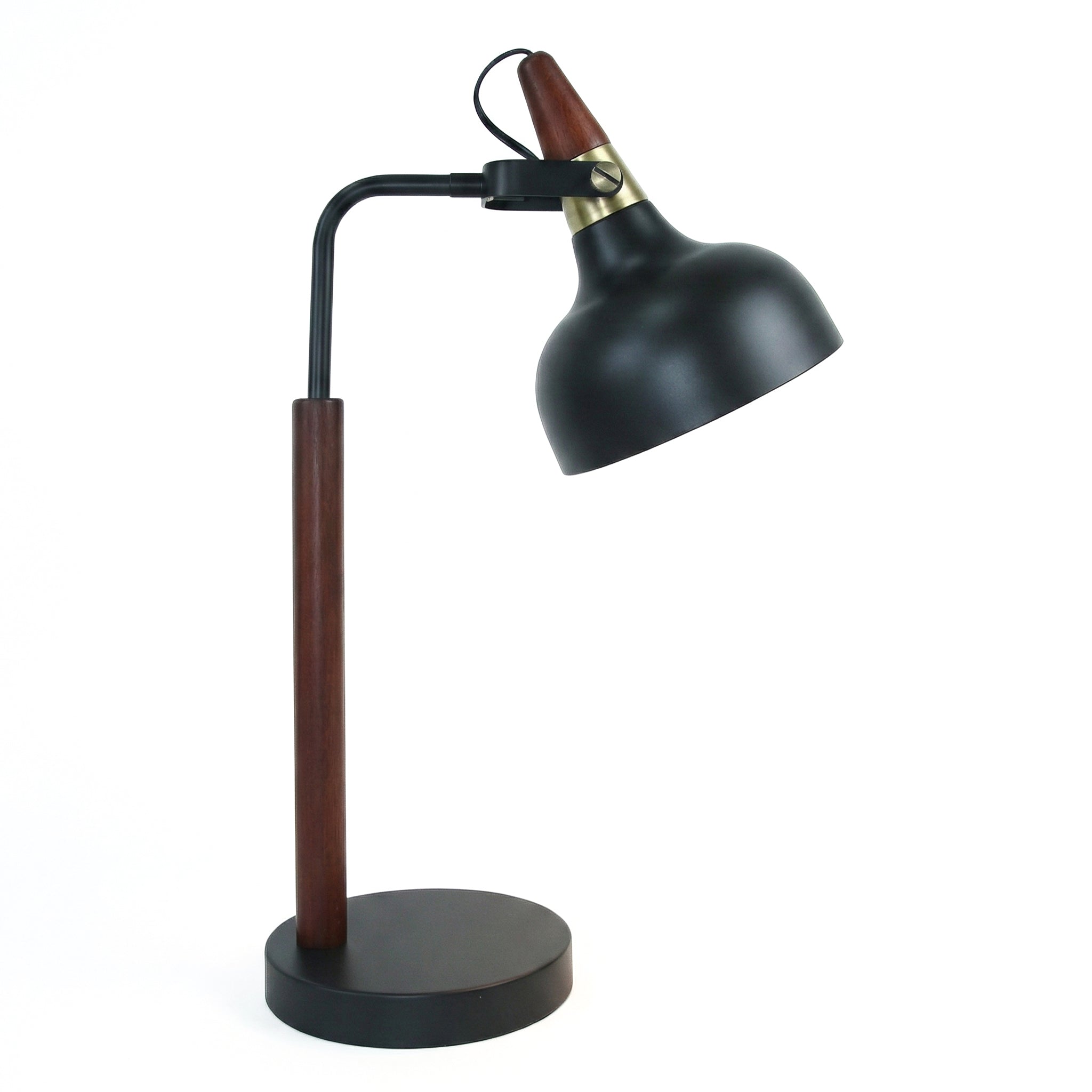 Cosmos Black Toilet Plug Table Lamp with Cone Shade | MidinMod