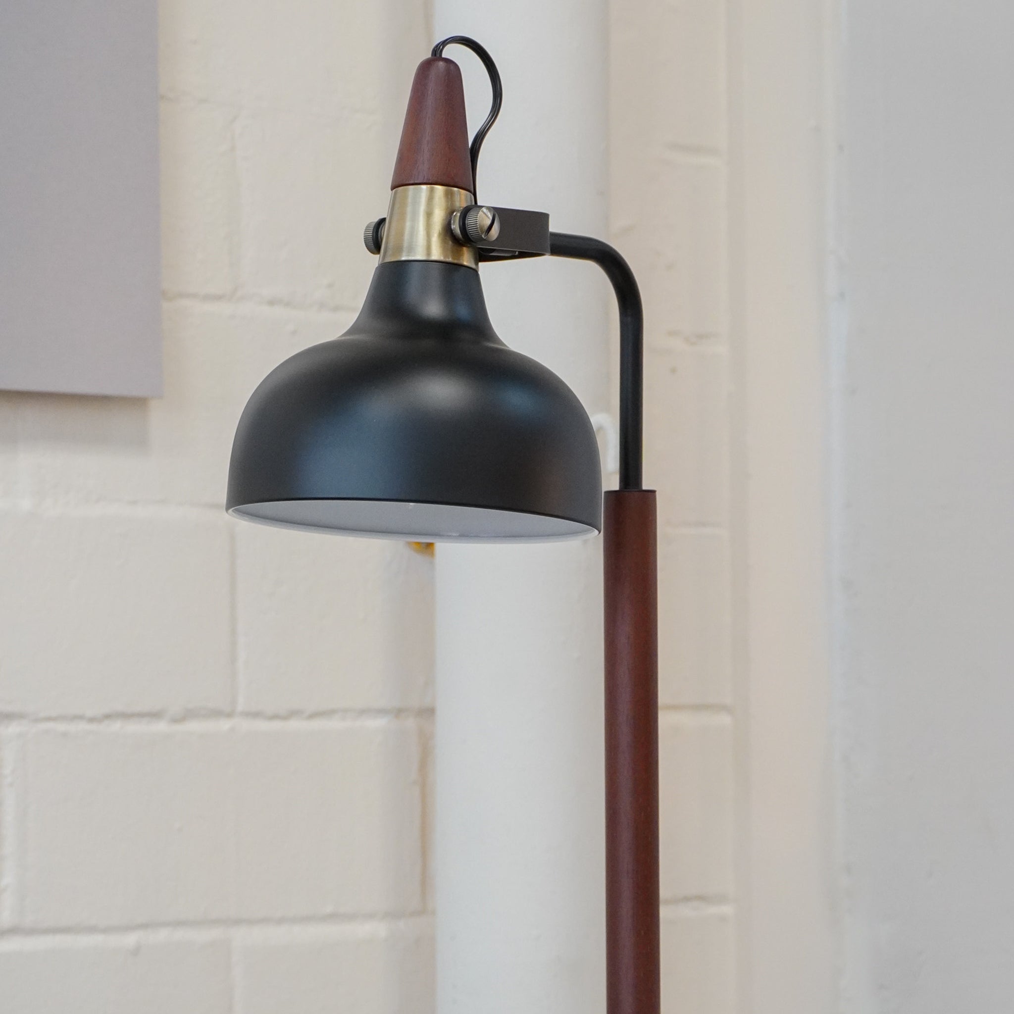 Cosmos Black Toilet Plug Table Lamp with Cone Shade