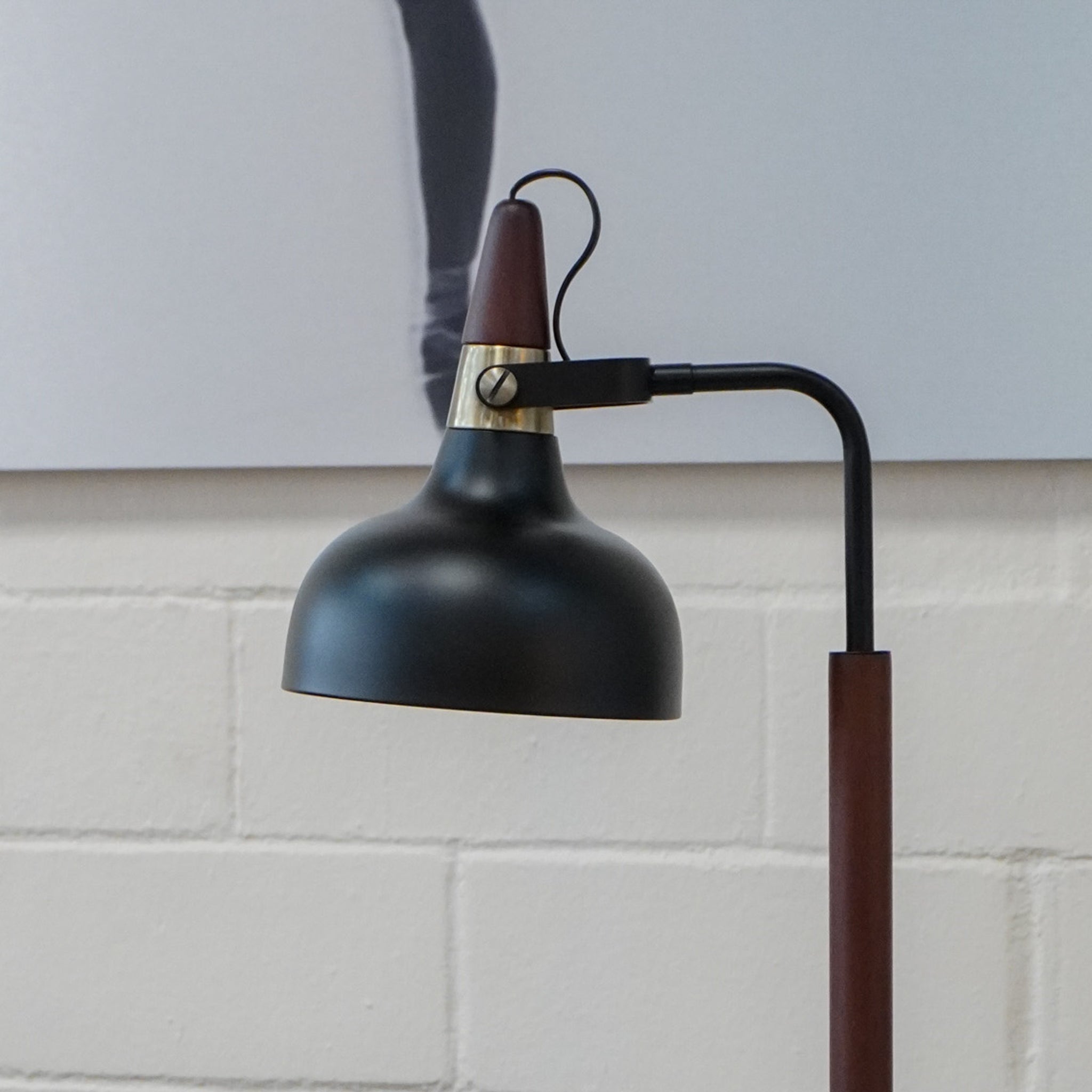 Cosmos Black Toilet Plug Table Lamp with Cone Shade