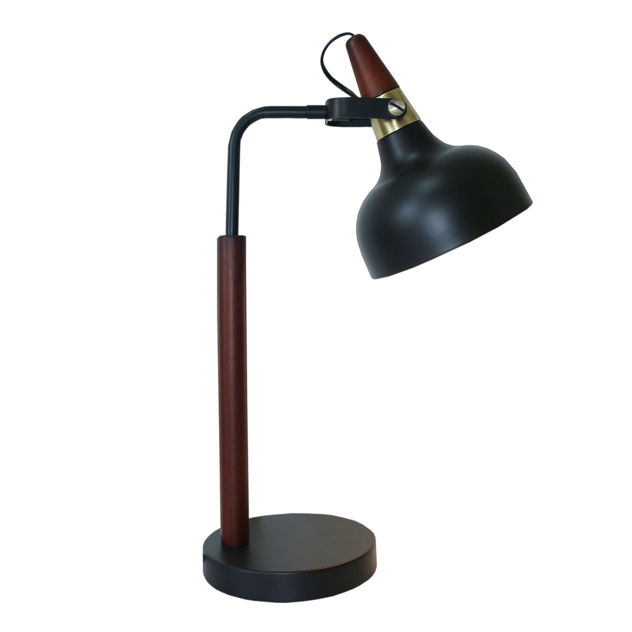 Cosmos Black Toilet Plug Table Lamp with Cone Shade