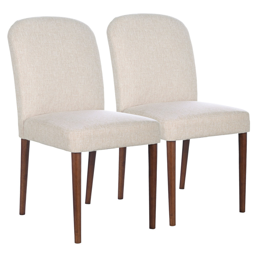 Coup Beige Fabric Dining Chair Set of 2