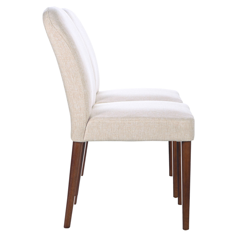 Coup Beige Fabric Dining Chair Set of 2