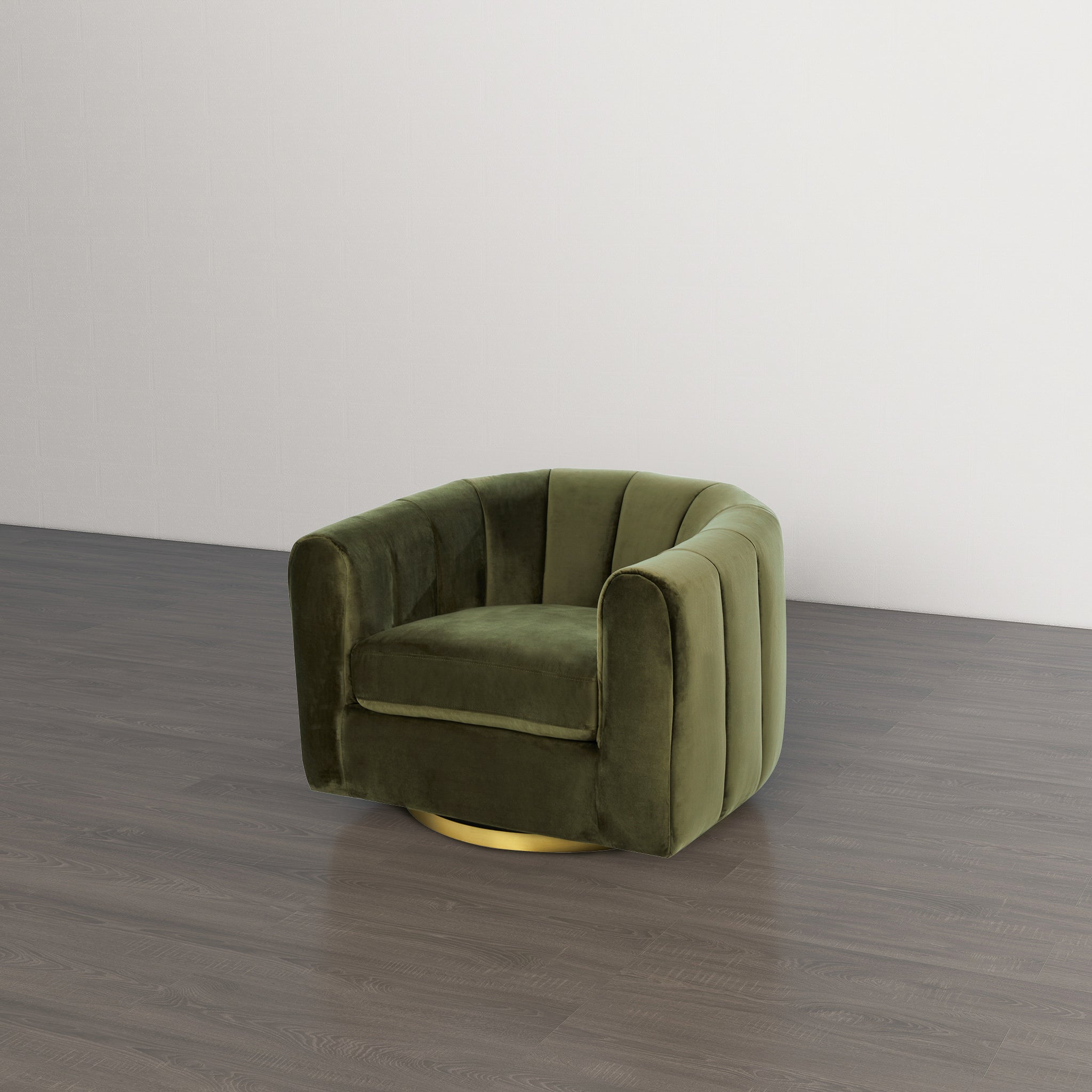 Covington Green Velvet Swivel Chair - MidinMod