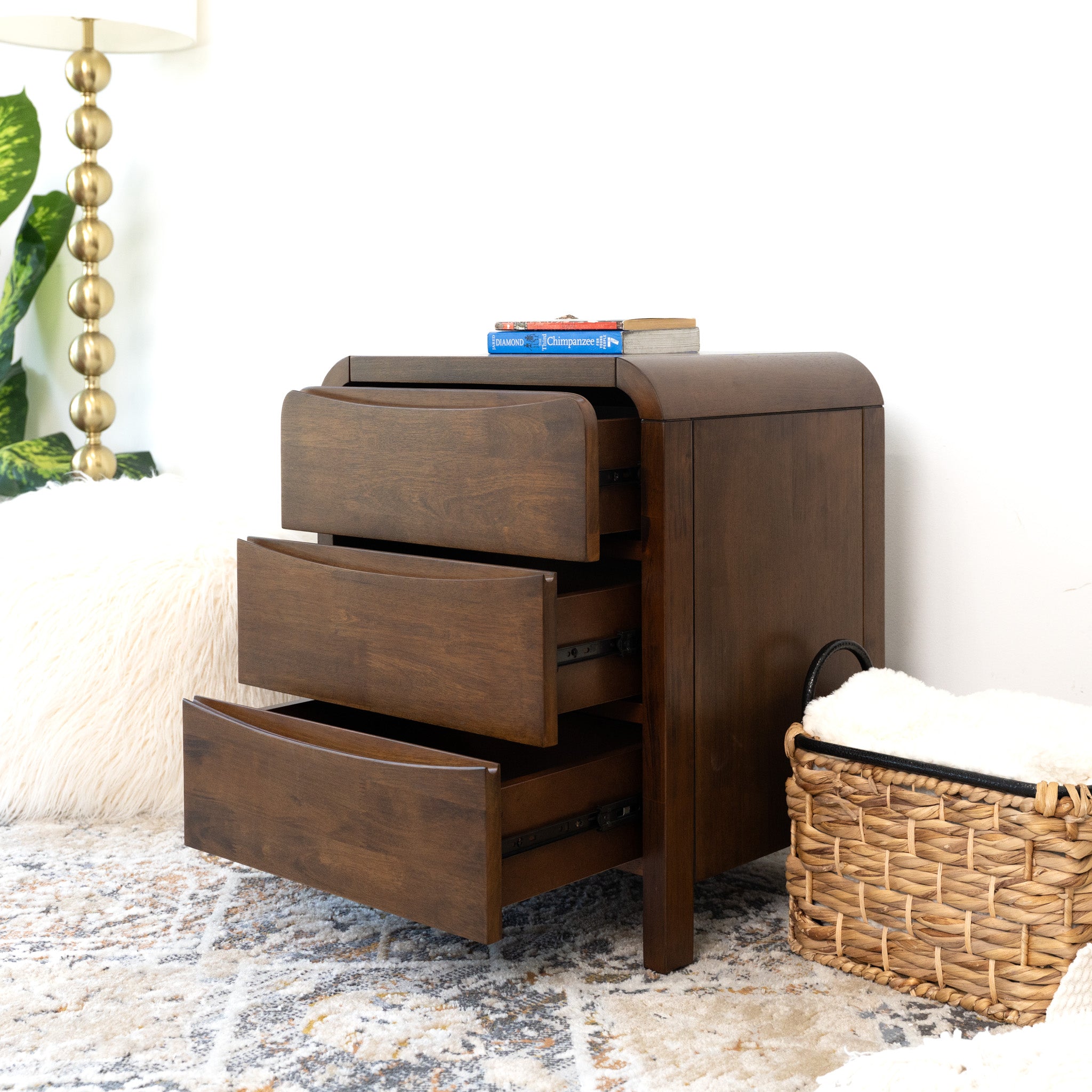 Danbury Night Stand with 3 Drawers - MidinMod