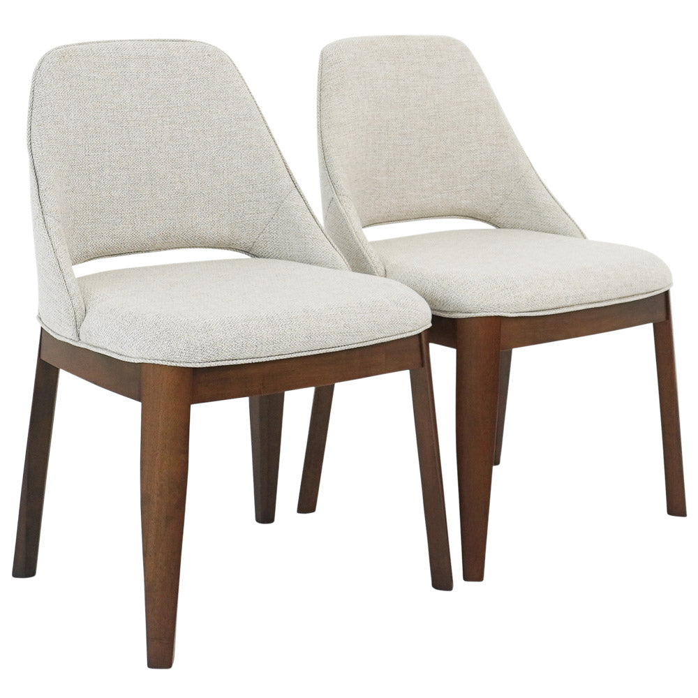 Dayton Dining Beige Linen Chair Set Of 2 - MidinMod