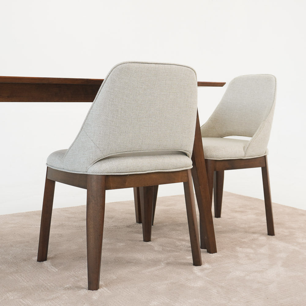 Dayton Dining Beige Linen Chair Set Of 2 - MidinMod