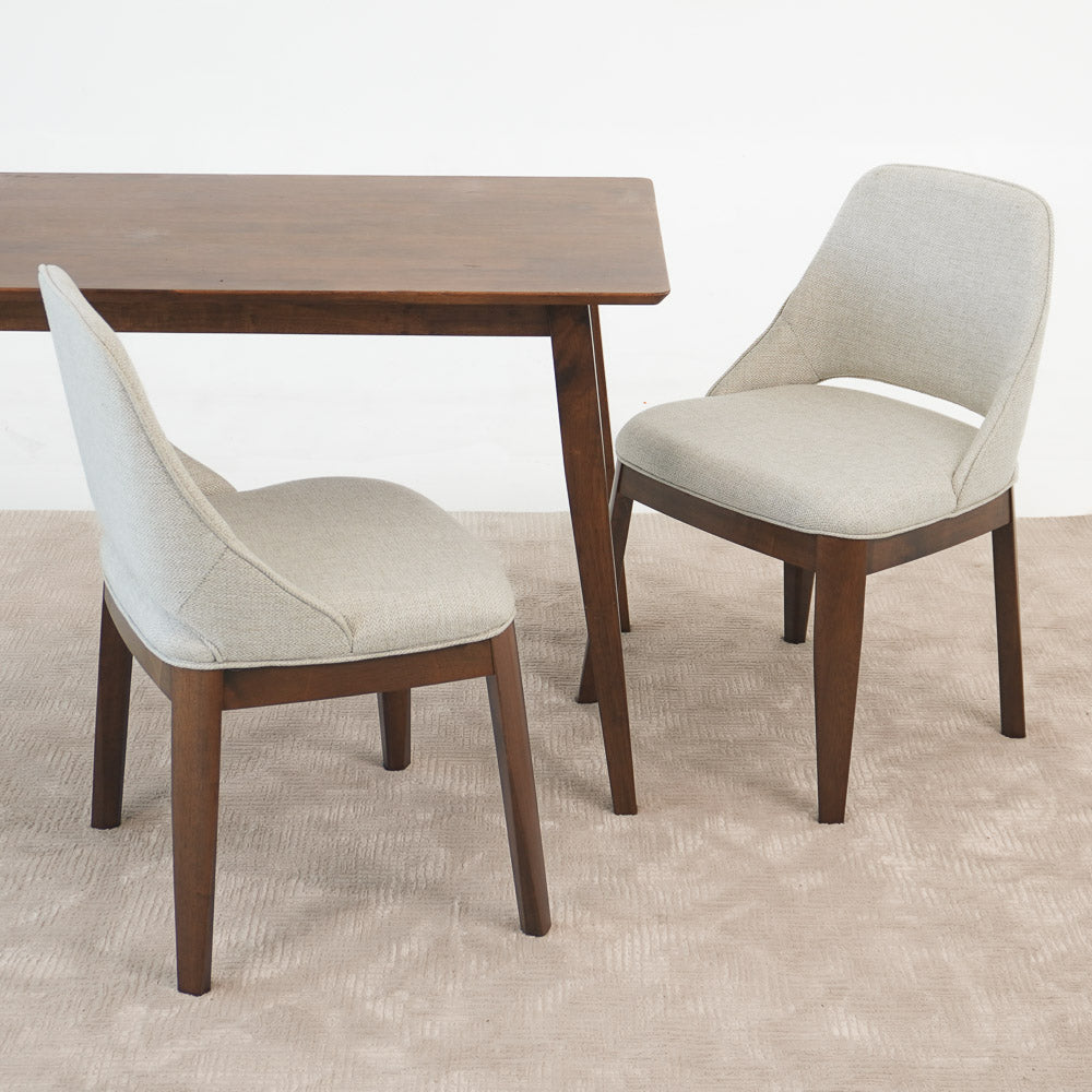 Dayton Dining Beige Linen Chair Set Of 2 - MidinMod